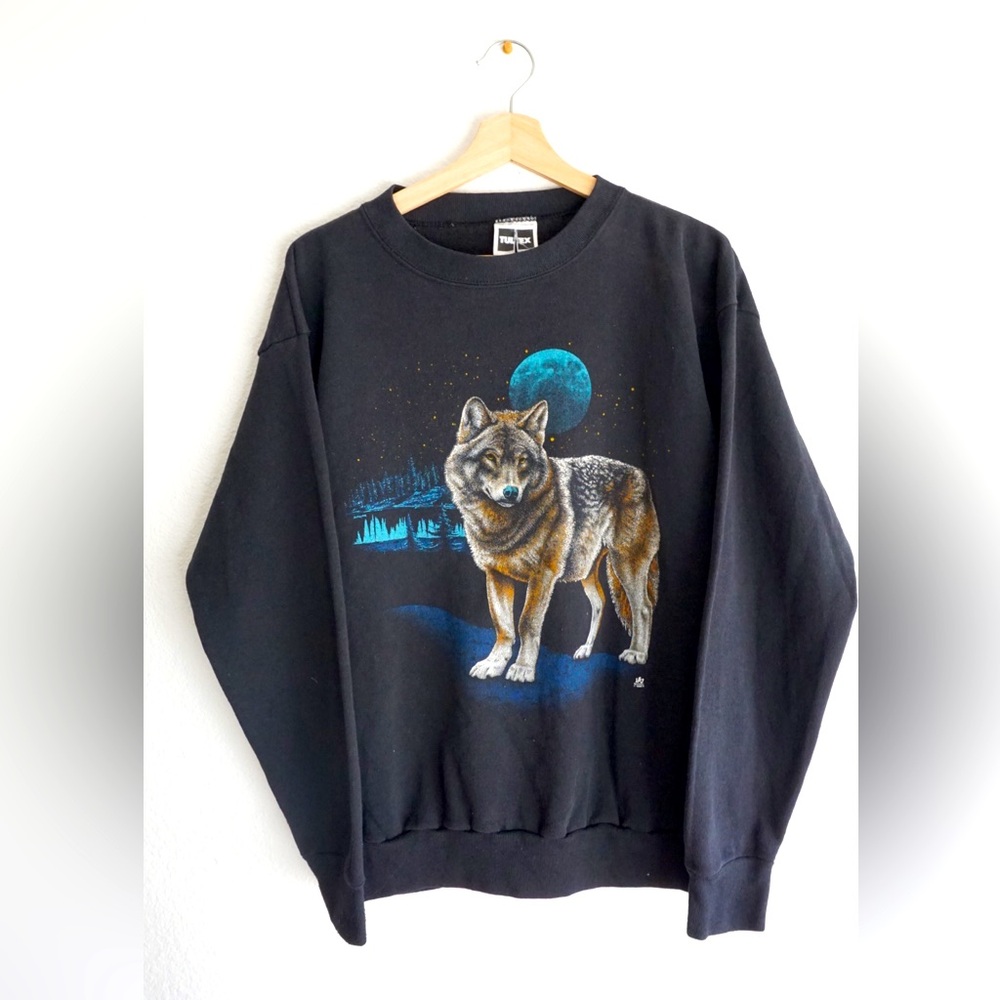 Vintage 1987 Wolf Sweatshirt – Tultex, Made in USA